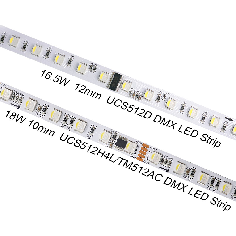 Addressable RGBW DMX LED Strip 24V 360 LEDs 10 /60 Pixels